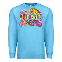 Ocean Blue breast cancer go fight cure softball Premium Sweatshirt - JahusDesignShop