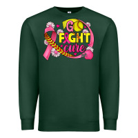Sports Green breast cancer go fight cure softball Premium Sweatshirt - JahusDesignShop