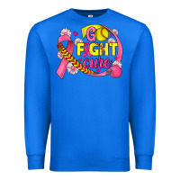 True Royal breast cancer go fight cure softball Premium Sweatshirt - JahusDesignShop