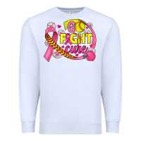 White breast cancer go fight cure softball Premium Sweatshirt - JahusDesignShop