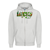 Dove Grey st patricks day lucky nurse Zipper Hoodie - RanaPortraitStore