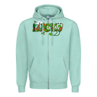 Seafoam st patricks day lucky nurse Zipper Hoodie - RanaPortraitStore