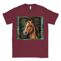 Burgundy western horse Classic Tee - Zillion Design Studio