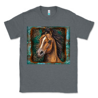 Charcoal Heather western horse Classic Tee - Zillion Design Studio