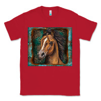 Red western horse Classic Tee - Zillion Design Studio