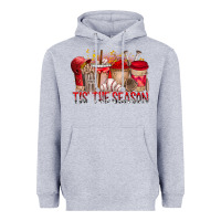 Heather Grey tis the season Heavyweight Hoodie - RacoonDesign