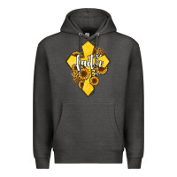 Charcoal Heather faith childhood cancer Premium Hoodie - Jasminsmagicworld