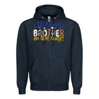 Navy that s my brother on that court Zipper Hoodie - Zillion Design Studio