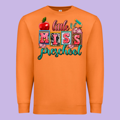 Little Miss Preschool Premium Sweatshirt Designed By Adodesignshop