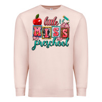 Pale Pink little miss preschool Premium Sweatshirt - AdoDesignShop