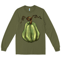 Army Green gourd green pumpkin Long Sleeve Tee - BarkalooDesign