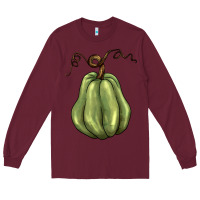Burgundy gourd green pumpkin Long Sleeve Tee - BarkalooDesign