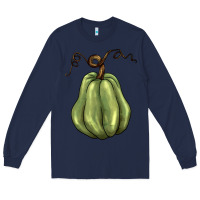 Navy gourd green pumpkin Long Sleeve Tee - BarkalooDesign