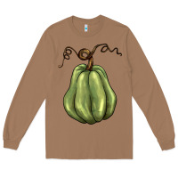 Toasted Coconut gourd green pumpkin Long Sleeve Tee - BarkalooDesign