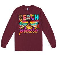Burgundy beach please Long Sleeve Tee - RanaPortraitStore