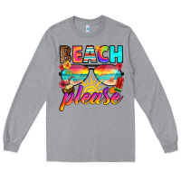 Heather Grey beach please Long Sleeve Tee - RanaPortraitStore