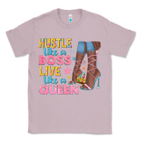 Lilac hustle like a boss live like a queen Classic Tee - texasbilliewilder