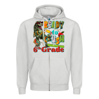 Dove Grey ready to crush sixth grade Zipper Hoodie - texasbilliewilder