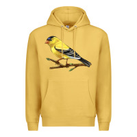 Antique Gold American Goldfinch Premium Hoodie - LillyAllenDesigns