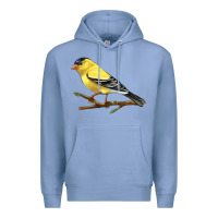 Colony Blue American Goldfinch Premium Hoodie - LillyAllenDesigns