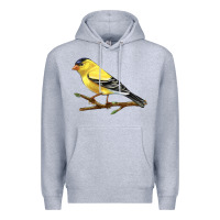 Heather Grey American Goldfinch Premium Hoodie - LillyAllenDesigns