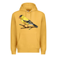 Mustard American Goldfinch Premium Hoodie - LillyAllenDesigns