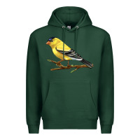 Sports Green American Goldfinch Premium Hoodie - LillyAllenDesigns