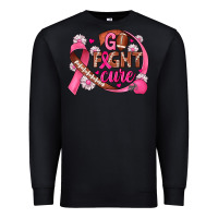 Black breast cancer go fight cure football Premium Sweatshirt - JahusDesignShop