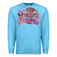 Ocean Blue breast cancer go fight cure football Premium Sweatshirt - JahusDesignShop