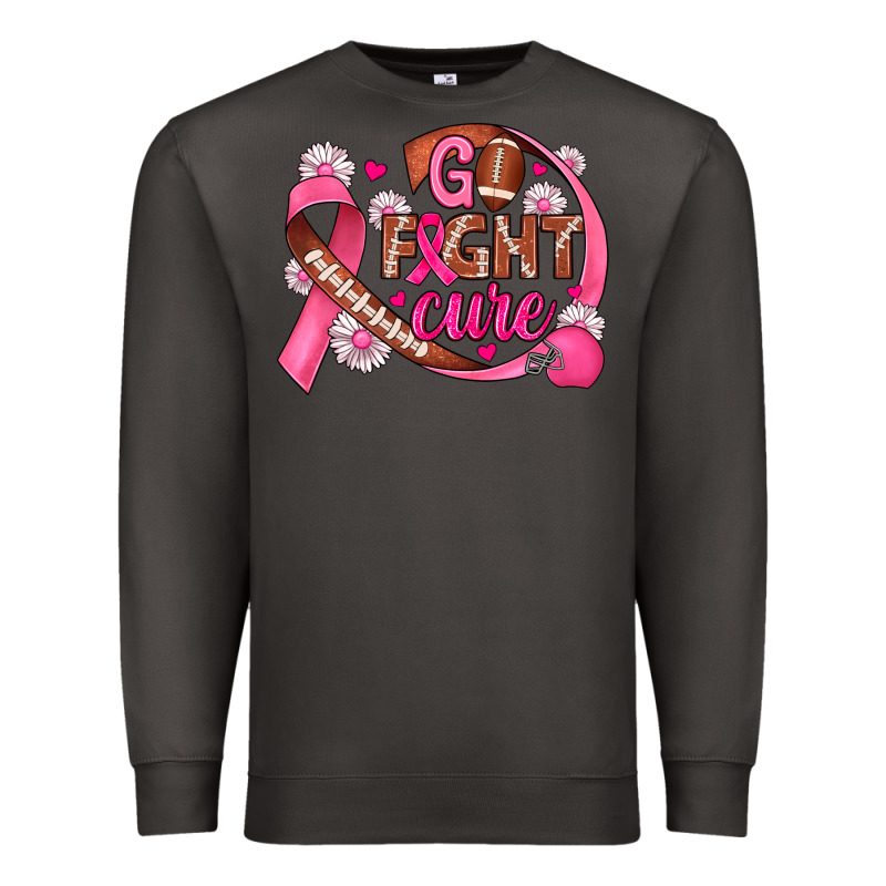 Breast Cancer Go Fight Cure Football Premium Sweatshirt by JahusDesignShop | Teevron