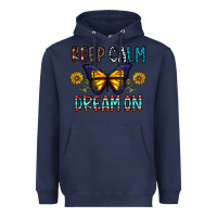 Navy keep calm dream on Heavyweight Hoodie - CowhideDigitalArt