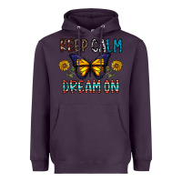 Plum keep calm dream on Heavyweight Hoodie - CowhideDigitalArt
