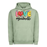 Pigment Oil Green love grandma life Urban Hoodie - MaliasSmallBusiness