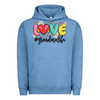 Pigment Pebble Blue love grandma life Urban Hoodie - MaliasSmallBusiness