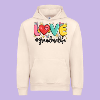 Love Grandma Life Urban Hoodie Designed By Maliassmallbusiness