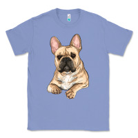 Colony Blue French bulldog sitting Classic Tee - RanaPortraitStore