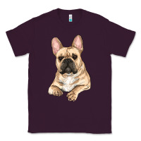 Plum French bulldog sitting Classic Tee - RanaPortraitStore