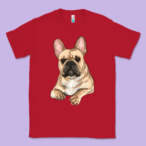 French Bulldog Sitting Classic Tee Designed By Ranaportraitstore