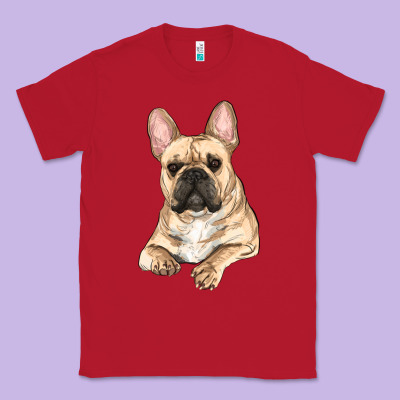 French Bulldog Sitting Classic Tee Designed By Ranaportraitstore