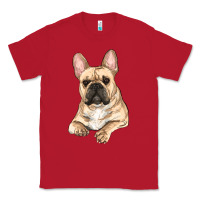 Red French bulldog sitting Classic Tee - RanaPortraitStore