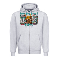 Heather Grey kinda busy being a dog mom Zipper Hoodie - Zillion Design Studio