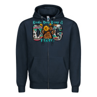 Navy kinda busy being a dog mom Zipper Hoodie - Zillion Design Studio