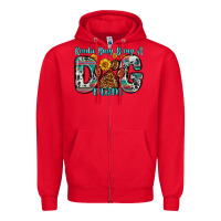 Red kinda busy being a dog mom Zipper Hoodie - Zillion Design Studio