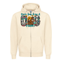 Sandshell kinda busy being a dog mom Zipper Hoodie - Zillion Design Studio