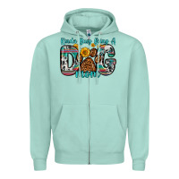 Seafoam kinda busy being a dog mom Zipper Hoodie - Zillion Design Studio