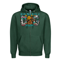 Sports Green kinda busy being a dog mom Zipper Hoodie - Zillion Design Studio