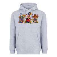 Heather Grey american gnomes Heavyweight Hoodie - FaDigitalArtStudio
