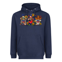 Navy american gnomes Heavyweight Hoodie - FaDigitalArtStudio