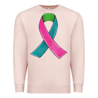 Pale Pink metastatic breast cancer ribbon Premium Sweatshirt - JahusDesignShop