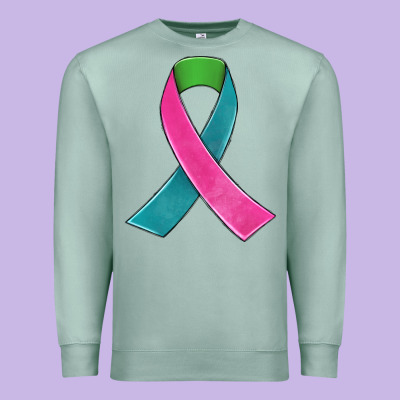 Metastatic Breast Cancer Ribbon Premium Sweatshirt Designed By Jahusdesignshop
